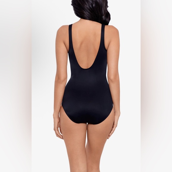 New Miraclesuit Oceanus One Piece in Black Size 12 - Picture 2 of 8